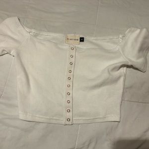 Honeybum cropped top off the shoulders
